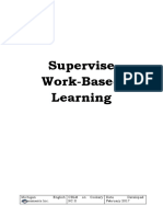 Supervise Work-Based Learning: Michigan English Assessments Inc. CBLM On Cookery NC Ii Date Developed: February 2017