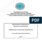 Silabo Formulacion Evaluacion de Proyectos 2020 I