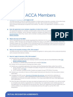 Faqs For Acca Members: 1. What Is The Mra About? Does It Apply To Me?