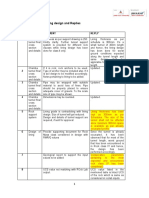 Comments On Final Lining Design and Replies: Sr. No Document COMMENT Reply 1