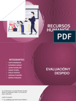 Recursos Humanos - Evaluación y Despido