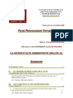 La Notion D'acte Administratif Unilatéral, Droit Administratif