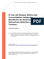 Cecilia Smith R. (1998) - El Uso Del Bosque Nativo Por Comunidades Indigenas Beneficios de Reservas Extractivas Abiertas Al Turismo