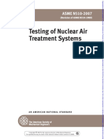 Testing of Nuclear Air Treatment Systems: ASME N510-2007