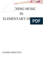 Teaching Music IN Elementary Grades: Course Objective