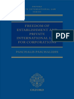 Paschalidis P Freedom of Establishment and Private International Law For Corporations 2012 PDF