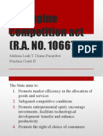 Philippine Competition Act (R.A. NO. 10667) : Melissa Leah T. Diana-Pacuribot Practice Court II