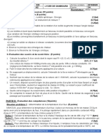 EVALUATION N°3 PHYSIQUE 1ères C Et D