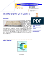 Dual Duplexer For UMTS Cositing