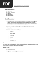 Legal Business Environment 1,2,3& 4