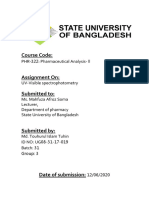 Course Code:: PHR-322: Pharmaceutical Analysis-Ll