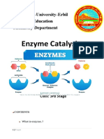 Enzyme Catalysis: Salahaddin-University-Erbil College of Education Chemistry Department