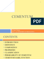 Cementum: Dr. Raina Khanam Mds 1 Year Department of Periodontics