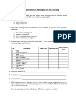 Revision Questions On Management Accounting