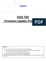 Eos 70D Firmware Update Procedures: - English