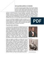 Origen de Los Partidos Políticos en Colombia RECUPECION TERCER PERIODO