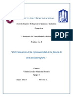 Determinación de La Espontaneidad de La Fusión de Una Sustancia Pura