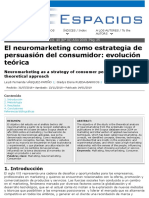 El Neuromarketing Como Estrategia de Persuasión Del Consumidor: Evolución Teórica