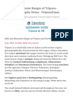 Hills and Mountain Ranges of Tripura - Tripura Geo+