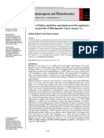 Effect of Foliar Nutrition and Plant Growth Regulators On Growth of Blackgram (Vigna Mungo L.)