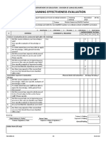 Training Effectiveness Evaluation: Trainee's Evaluation (To Be Conducted Right After The Training)