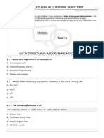 Data Structures Algorithms Mock Test