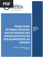 Plano para Retorno Gradual Das Igrejas Batistas Na Pós Quarentena Covid 19 (Revisado)