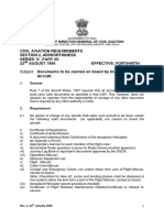 Civil Aviation Requirements Section 2, Airworthiness Series 'X', Part Vii 22 AUGUST 1984 Effective: Forthwith