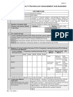 Facultytechnology Management and Business: Lecture Plan