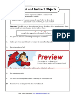 Direct and Indirect Objects: Super Teacher Worksheets