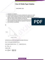 CBSE Class 10 Maths Paper Solution