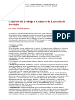 Contrato de Trabajo y Contrato de Locación de Servicios: Por Anna Vilela Espinosa