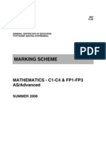 GCE June 2008 Marking Scheme