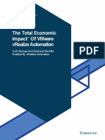 The Total Economic Impact of Vmware Vrealize Automation