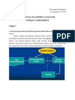 Financial Statement Analysis Weekly Assignment (Vega Agnitya Eka Pangesti:17312053)