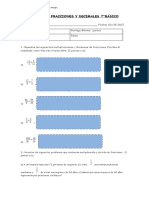 Prueba de Fracciones y Decimales 7