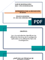 1.7 Técnicas e Instrumentos para La Recolección de Datos - La Entrevista - Cuestionario PDF