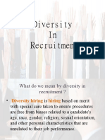 Diversity in Recruitment