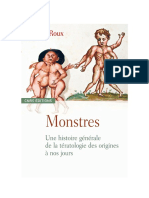 Monstres Histoires Generale de La Teratologie