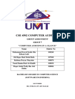 Cse 4502 Computer Auditing: Group Assignment Group 7 "Computer Auditing in A Glance" Name Matric No