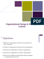 Organizational Design & Strategic Control