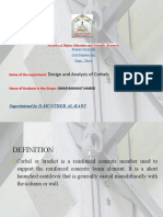 Design and Analysis of Corbels: Superintend by D.MUNTHER AL-RAWI