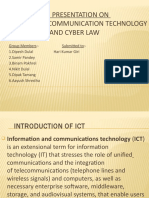 The Presentation On Information Communication Technology and Cyber Law