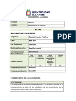 Administracion Publica I - SILABO