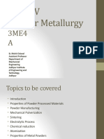 Unit Iv Powder Metallurgy