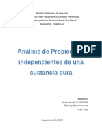 2analisis de Propiedades Independientes de Una Sustancia Pura