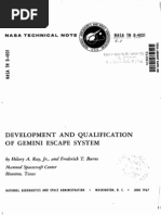 Development and Qualification of Gemini Escape System