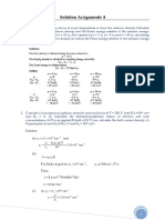 Solution Assignments 4