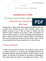 Impediments To Takfeer - Asim