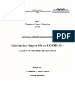 Gestion Des Risques Liés Au COVID-19: Cas Des Entreprises Marocaines